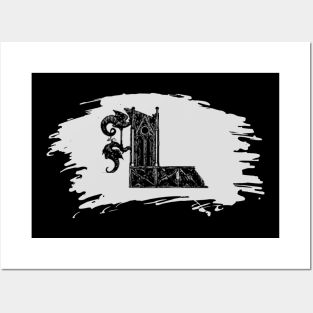 Gothic letter L – Alphabet typography Posters and Art